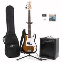 Gear4Music Electric G-4 Bass Guitar   35W Amp Pack Sunburst