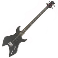 Gear4Music Electric Metal X Bass Guitar Black