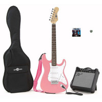 Gear4Music Electric-ST Guitar   Amp Pack Pink