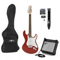 Gear4Music Electric-ST Guitar   Amp Pack Red