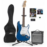 Gear4Music Electric-ST Guitar and Complete Pack Blue