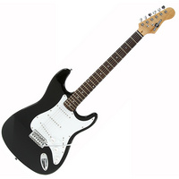 Gear4Music Electric-ST Guitar by Gear4music BLACK