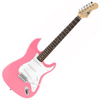 Gear4Music Electric-ST Guitar by Gear4music PINK