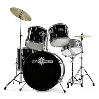 GD-5 Drum Kit by Gear4music 5 Piece BLACK