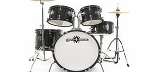 Junior 5 Piece Drum Kit by Gear4music Black
