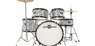 Gear4Music Junior 5 Piece Drum Kit by Gear4music Laser Silver