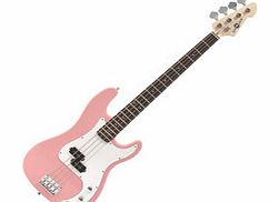 Gear4Music LA Bass Guitar by Gear4music Pink