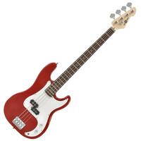 Gear4Music LA Bass Guitar by Gear4music Red
