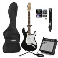 Gear4Music LA Electric Guitar   Complete Pack Black