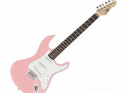 Gear4Music LA Electric Guitar by Gear4music Pink