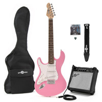 LA Left Handed Electric Guitar + Amp Pack Pink
