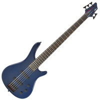 Lexington 5 String Bass Guitar by Gear4music Blue