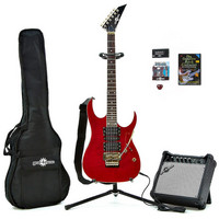 Gear4Music Metal J II Guitar and Complete Pack Red