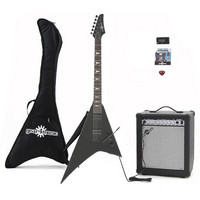 Metal V Electric Guitar + 35W Amp Pack Black