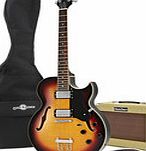 Gear4Music San Diego Semi Acoustic Guitar and SubZero V15G