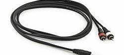 Stereo Minijack - Phono (2x) Cable 2m