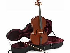 Gear4Music Student Plus 1/4 Size Cello with Case by