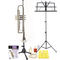 Gear4Music Student Trumpet Nickel Back To School Pack