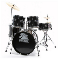 Gear4Music White Horse Prodigy Maple Drum Kit BK