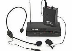 Gear4Music Wireless Microphone Headset and Lavalier Mic