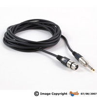 Gear4music XLR (F) - Jack Microphone Cable, 6m