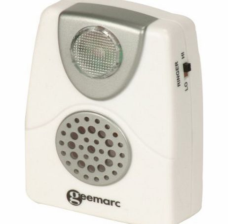 Geemarc CL11 Telephone Ringer Amplifier with EXTRA BRIGHT LED - White- UK Version