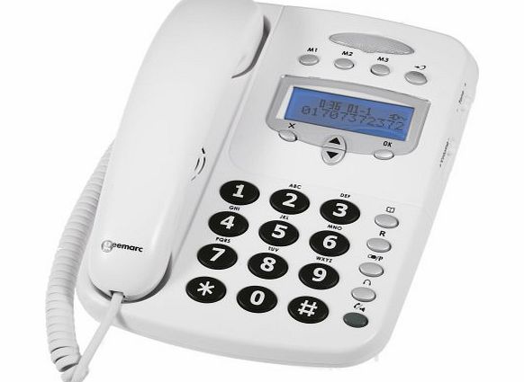 CL1400 Corded Big Button Hard of Hearing Landline Telephone with Caller I.D UK Version