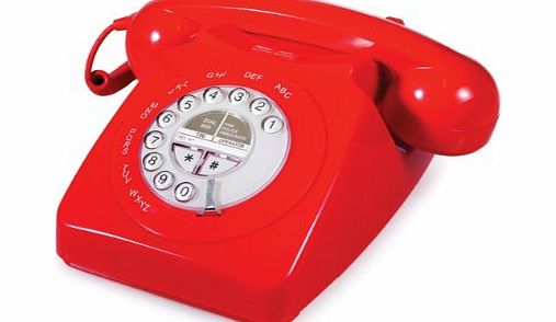 Geemarc Mayfair Retro Style Two Piece Corded Telephone - Red- UK Version