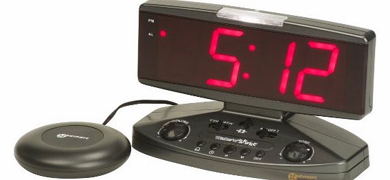 Wake n Shake Very Loud Jumbo Alarm Clock with vibrating shaker pad- UK Version