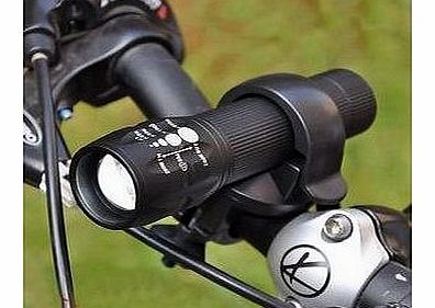 Geizland CREE Q5 Led 240 Lumens bike Bicycle Head Light Torch Set black