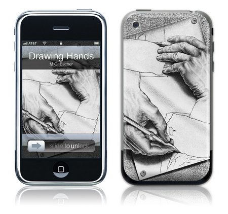 Gelaskins iPhone 1st Gen GelaSkin Drawing Hands by MC Escher