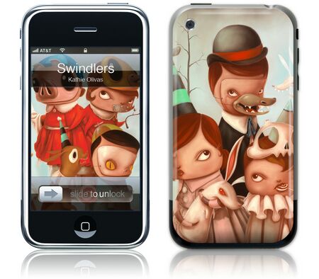 Gelaskins iPhone 1st Gen GelaSkin Swindlers by Kathie Olivas