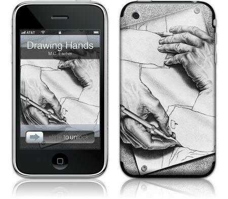 Gelaskins iPhone 3G 2nd Gen GelaSkin Drawing Hands by MC