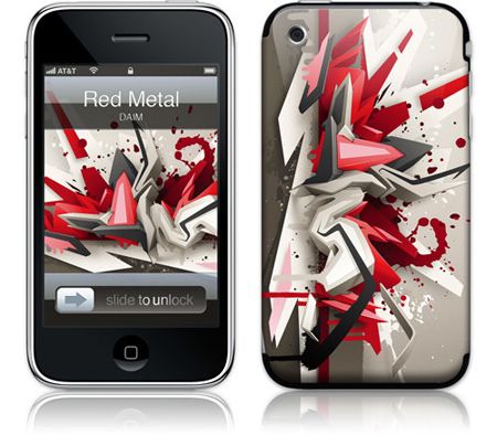 Gelaskins iPhone 3G 2nd Gen GelaSkin Red Metal by DAIM