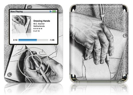 GelaSkins iPod 3rd Nano Video GelaSkin Drawing Hands by MC