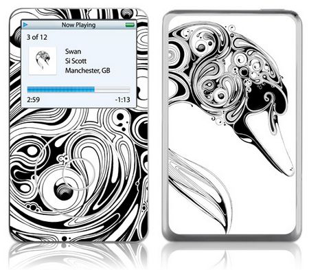 Gelaskins iPod Classic GelaSkin Swan by Si Scott