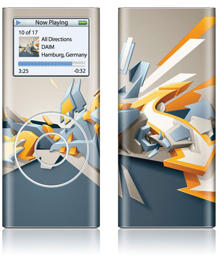 GelaSkins iPod New 2nd Gen Nano GelaSkin All Directions by