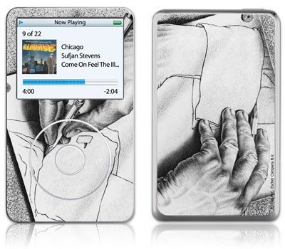 Ipod Video on Ipod Video Gelaskin Drawing Hands By Mc Escher Designed To Fit The
