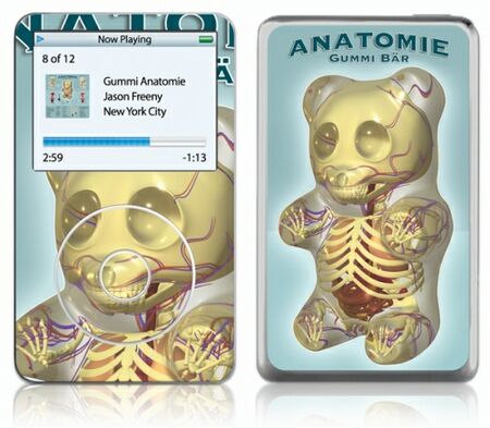 Gelaskins iPod Video GelaSkin Gummi Anatomie by Jason Freeny