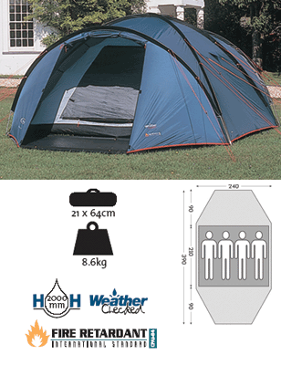 GELERT Blue Ridge 4 TD Tent