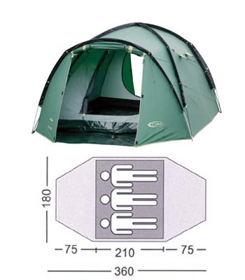 Gelert Colima 3 TD Tent