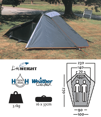 Doe het niet halfgeleider Materialisme GELERT Mongoose 2 Tent Camping Equipment - review, compare prices, buy  online