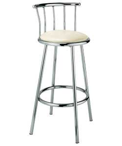 Gemini Black Faux Leather Bar Stool