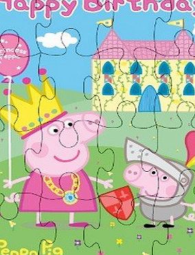 Gemma International Peppa Pig Princess Jigsaw Puzzle Birthday Card