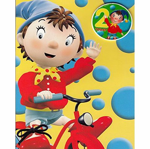 Noddy 2nd Birthday Card with Badge by Gemma