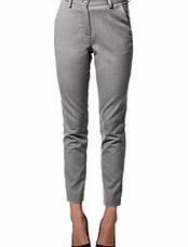 Grey ankle length skinny fit trousers