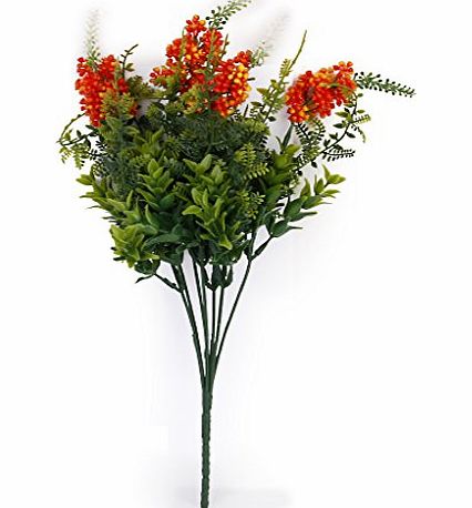 Generic 1 Bunch of Artificial Lupine Flower Lupinus Home Wedding Bouquet Table Arrangement (Red Sunset)