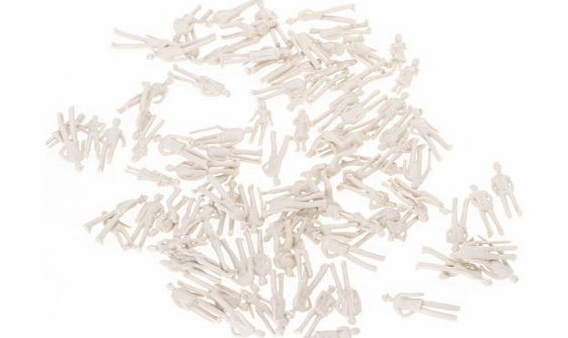 Generic 100pcs Unpainted Model Train People Figures 1:75