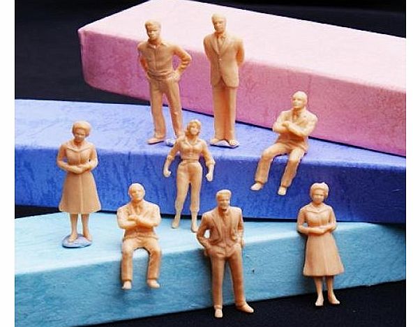 Generic 100pcs Unpainted Model Train People Figures Scale O (1 to 50)