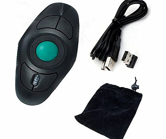 Generic 10M 2.4GHz USB Handheld Wireless Optical Trackball Mice Mouse